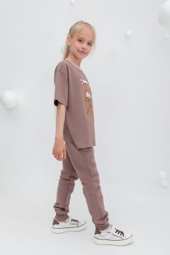 Удобные штаны для девочки КР 400590/капучино к417 брюки Crockid(фото2)