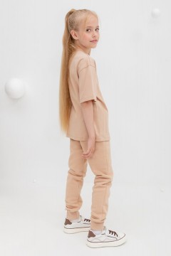 Удобные штаны для девочки КР 400590/капучино к417 брюки Crockid(фото3)