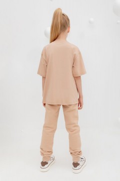 Удобные штаны для девочки КР 400590/капучино к417 брюки Crockid(фото4)