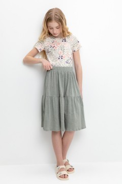 Красивая юбка для девочки КР 7131/1/зеленый чай к373 юбка Crockid(фото2)