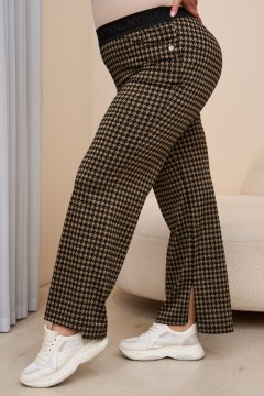 Бежевые брюки с принтом Intikoma(фото3)