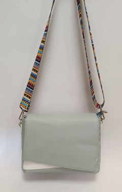 Стильная женская сумка Lika серо-голубой-белый Chica rica(фото6)