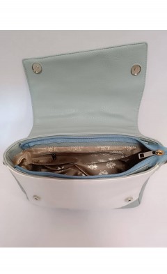 Стильная женская сумка Lika серо-голубой-белый Chica rica(фото4)