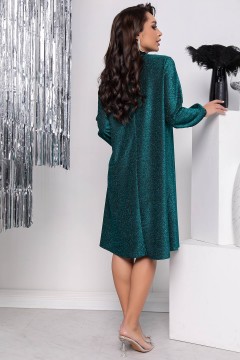 Зелёное платье с люрексом LT collection(фото3)