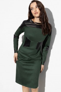 Зелёное платье с разрезом Charutti