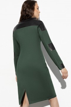 Зелёное платье с разрезом Charutti(фото4)