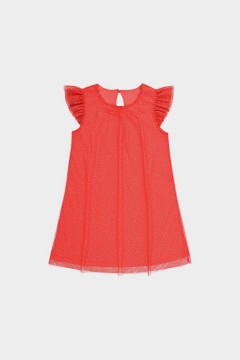 Удобное платье для девочки К 5838/насыщенно-красный платье Crockid