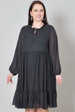 Чёрное шифоновое платье Avigal