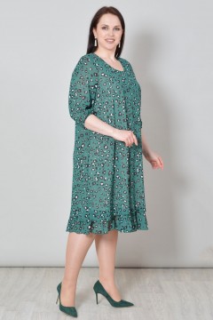 Зелёное платье с принтом Avigal(фото2)