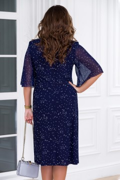 Тёмно-синее платье с принтом Lavira(фото3)