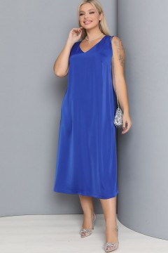 Синее платье-комбинация Agata
