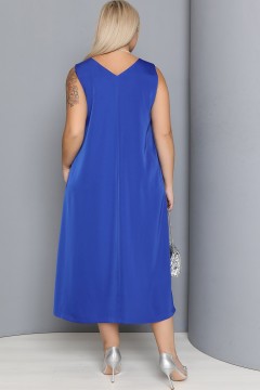 Синее платье-комбинация Agata(фото4)
