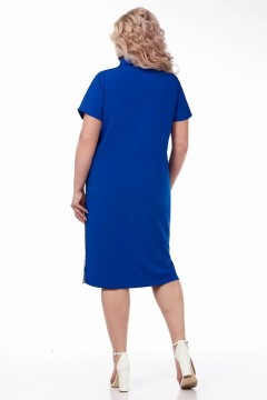 Синее платье с цельнокроеными рукавами 3.1510/1 ВАСИЛЕК 56 размера Matini(фото4)