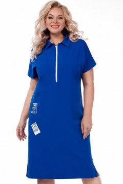 Синее платье с цельнокроеными рукавами 3.1510/1 ВАСИЛЕК 56 размера Matini