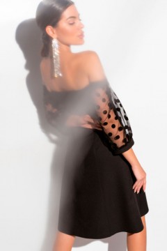 Чёрное нарядное платье Charutti(фото4)