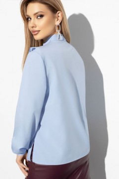 Голубая блузка с воланами Charutti(фото4)