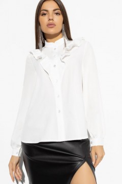 Белая блузка с воланами Charutti