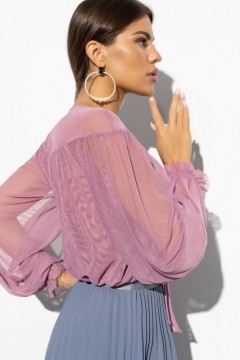 Розовая блузка с длинными рукавами Charutti(фото3)