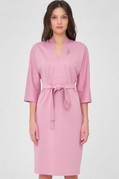 Розовое платье с цельнокроеным рукавом Priz