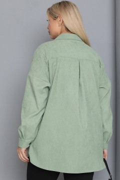 Вельветовая рубашка оливкового цвета Agata(фото3)