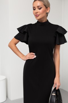 Элегантное чёрное платье Алеста №1 Valentina(фото2)