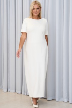 Белое трикотажное платье Sparada