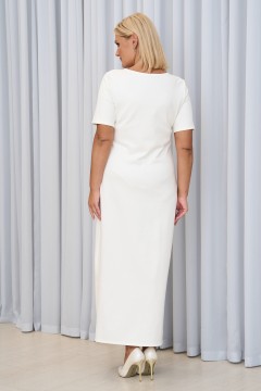 Белое трикотажное платье Sparada(фото3)