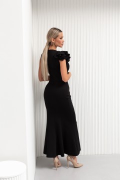 Длинное чёрное платье Эрина №1 Valentina(фото5)