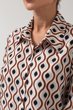 Красивая блузка с принтом Энжи №3 Valentina(фото2)