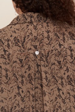 Коричневая рубашка с пуговицами Intikoma(фото4)