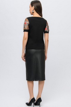 Чёрная женский блуза 1001 dress(фото3)