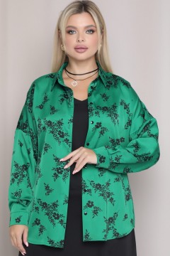 Зелёная рубашка с цветочным принтом Agata