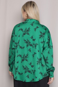 Зелёная рубашка с цветочным принтом Agata(фото3)