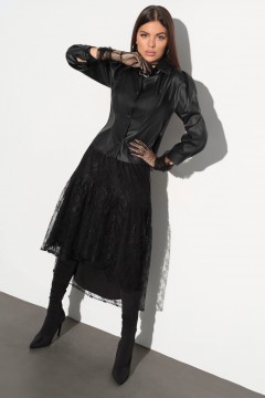 Чёрная юбка из гипюра Charutti(фото2)
