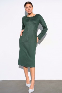 Зелёное платье миди Charutti(фото2)
