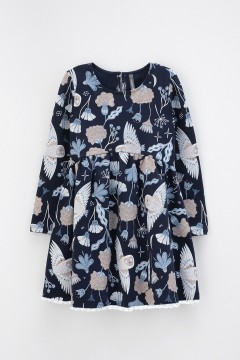 Милое платье для девочки КР 5720/индиго,волшебные совы к421 платье Crockid(фото4)