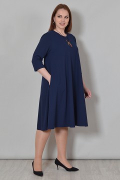 Синее платье с карманами Avigal(фото2)