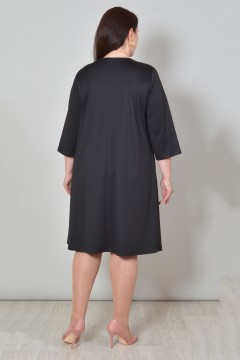 Чёрное трикотажное платье Avigal(фото3)