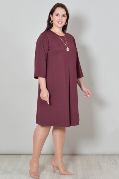 Трикотажное бордовое платье Avigal(фото2)