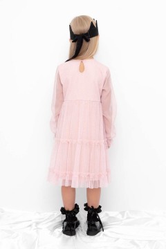Милое платье для девочки К 5854/розовый жемчуг платье Crockid(фото3)