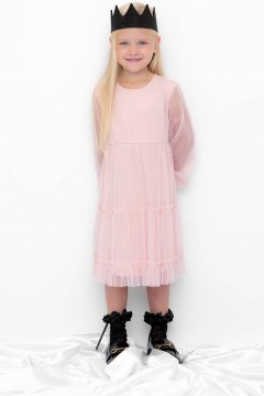 Милое платье для девочки К 5854/розовый жемчуг платье Crockid