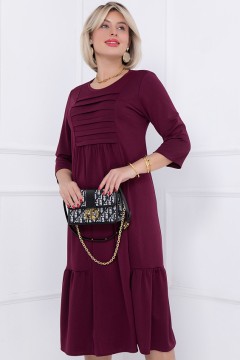 Бордовое платье А-силуэта Bellovera