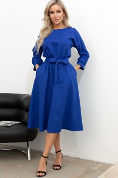 Синее платье с карманами Любава №2 Valentina