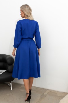Синее платье с карманами Любава №2 Valentina(фото4)