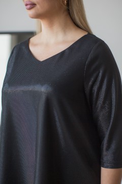 Чёрная блузка с рукавами три четверти Novita(фото3)