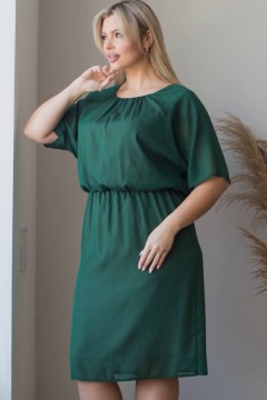 Нарядное зелёное шифоновое платье Novita