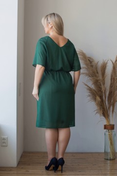 Нарядное зелёное шифоновое платье Novita(фото3)