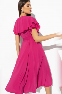 Платье с оборками и поясом Charutti(фото4)