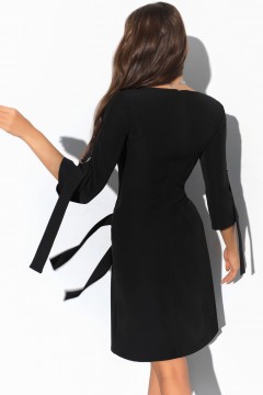 Чёрное платье с асимметричным низом Charutti(фото4)