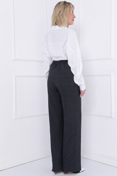Тёмно-серые прямые брюки с карманами  Bellovera(фото4)